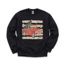 Vintage Christmas Truck, Tree, Merry Christmas, Vintage Stars Sweatshirt