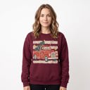  Vintage Christmas Truck, Tree, Merry Christmas, Vintage Stars Sweatshirt