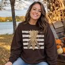  Colorful Corn Bundle, Striped, Rustic Fall Harvest, Thanksgiving Decor Sweatshirt
