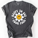  Happy To See Your Face, Retro Daisy, Back To School, Student, Teacher Comfort Colors T-Shirt