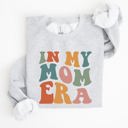 XXXL Ash Light Gray In My Mom Era Mother's Day Colorful Heart Graphic Cozy Fleece Ultra Lined Sweatshirt