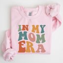 XXXL Light Pink In My Mom Era Mother's Day Colorful Heart Graphic Cozy Fleece Ultra Lined Sweatshirt