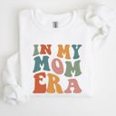 XXXL White In My Mom Era Mother's Day Colorful Heart Graphic Cozy Fleece Ultra Lined Sweatshirt