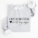 XXL Ash Light Gray Life Is Better With My Boys Mother's Day Edition Family Love Mom Life Sweatshirt