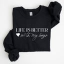 XXXL Black Life Is Better With My Boys Mother's Day Edition Family Love Mom Life Sweatshirt