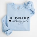 Medium Light Blue Life Is Better With My Girls Mother's Day Edition Graphic Celebrate Family Bond Sweatshirt