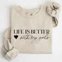 Medium Sand Life Is Better With My Girls Mother's Day Edition Graphic Celebrate Family Bond Sweatshirt