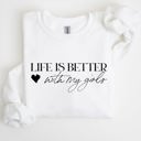 XL White Life Is Better With My Girls Mother's Day Edition Graphic Celebrate Family Bond Sweatshirt