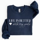 Small Navy Life Is Better With My Girls Mother's Day Edition Graphic Celebrate Family Bond Sweatshirt