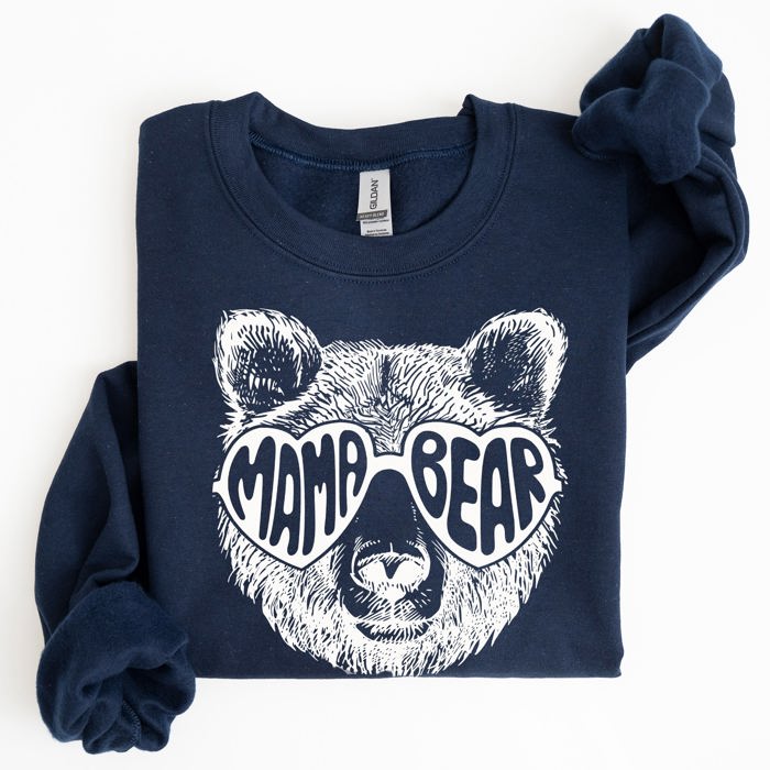 Mama Bear Mother's Day Tribute To Moms And Their Little Ones Design From The Heart Cozy Fleece Sweatshirt