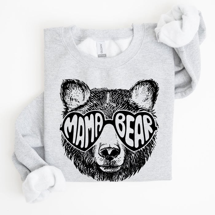 Mama Bear Mother's Day Tribute To Moms And Their Little Ones Design From The Heart Cozy Fleece Sweatshirt