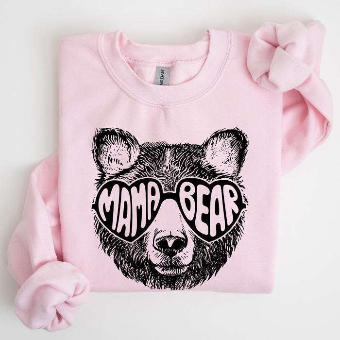 Mama Bear Mother's Day Tribute To Moms And Their Little Ones Design From The Heart Cozy Fleece Sweatshirt