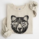 XL Sand Mama Bear Mother's Day Tribute To Moms And Their Little Ones Design From The Heart Cozy Fleece Sweatshirt