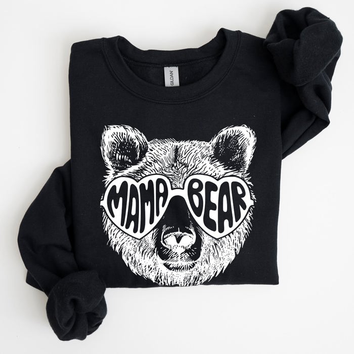 Mama Bear Mother's Day Tribute To Moms And Their Little Ones Design From The Heart Cozy Fleece Sweatshirt