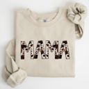 XXXL Sand Mama Cow Print Mom Mother's Day Gift Cozy Cotton Blend Relaxed Fit Soft Brushed Interior Sweatshirt