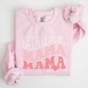 Medium Light Pink Mama Leopard Heart Mom Mother's Day Gift Cozy Warm Premium Fleece Edition Sweatshirt