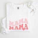 XXL White Mama Leopard Heart Mom Mother's Day Gift Cozy Warm Premium Fleece Edition Sweatshirt