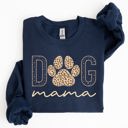  Dog Mama Leopard Print Cozy Comfort Fit Ultra Soft Cotton Blend Premium Sweatshirt