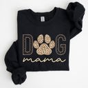 XL Black Dog Mama Leopard Print Cozy Comfort Fit Ultra Soft Cotton Blend Premium Sweatshirt