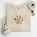 XXL Sand Dog Mama Leopard Print Cozy Comfort Fit Ultra Soft Cotton Blend Premium Sweatshirt