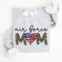 Small Ash Light Gray Air Force Mom Military Armed Forces Mother's Day Pride And Honor For Heroes Sweatshirt