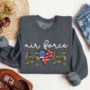 XL Dark Gray Heather Air Force Mom Military Armed Forces Mother's Day Pride And Honor For Heroes Sweatshirt