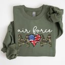 XL Military Green Air Force Mom Military Armed Forces Mother's Day Pride And Honor For Heroes Sweatshirt