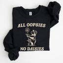 XXXL Black All Oopsies No Daisies Cute Bear Illustration Premium Cozy Everyday Comfort Sweatshirt