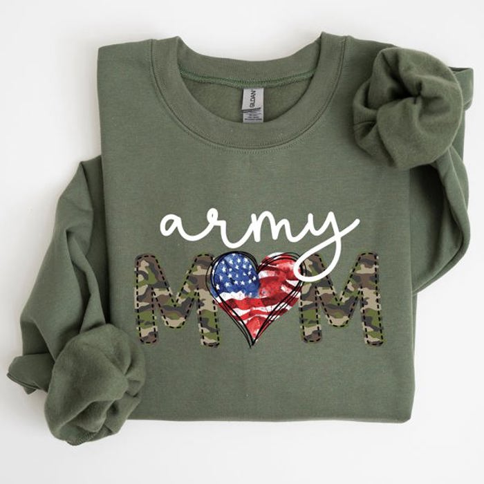 Army Mom Proud Of My Military Family And Armed Forces Mother's Day Edition Sweatshirt