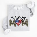 Large Ash Light Gray Army Mom Proud Of My Military Family And Armed Forces Mother's Day Edition Sweatshirt