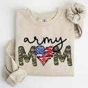 Small Sand Army Mom Proud Of My Military Family And Armed Forces Mother's Day Edition Sweatshirt