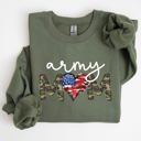 XXXL Military Green Army Mom Proud Of My Military Family And Armed Forces Mother's Day Edition Sweatshirt