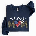 Medium Navy Army Mom Proud Of My Military Family And Armed Forces Mother's Day Edition Sweatshirt