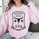 XL Light Pink Desert Rose Skull Western Country Vintage-Inspired Limited Edition Graphic Sweatshirt