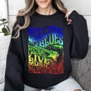 XXXL Black Electric Blues Festival Concert Poster Vintage Style Print Inspired By Iconic Nightclub Posters Sweatshirt