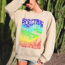 Medium Sand Electric Blues Festival Concert Poster Vintage Style Print Inspired By Iconic Nightclub Posters Sweatshirt