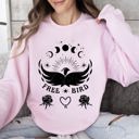 Large Light Pink Free Bird Music Concert Western Inspired Freedom Rodeo Themed Vintage Spirit Sweatshirt