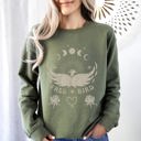 Large Military Green Free Bird Music Concert Western Inspired Freedom Rodeo Themed Vintage Spirit Sweatshirt