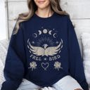 XXXL Navy Free Bird Music Concert Western Inspired Freedom Rodeo Themed Vintage Spirit Sweatshirt