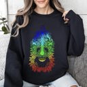 XXL Black Guitar With Roses Sweatshirt