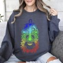 Small Dark Gray Heather Guitar With Roses Sweatshirt
