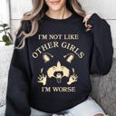 Medium Black I'm Not Like Other Girls, I'm Worse, Raccoon Sweatshirt