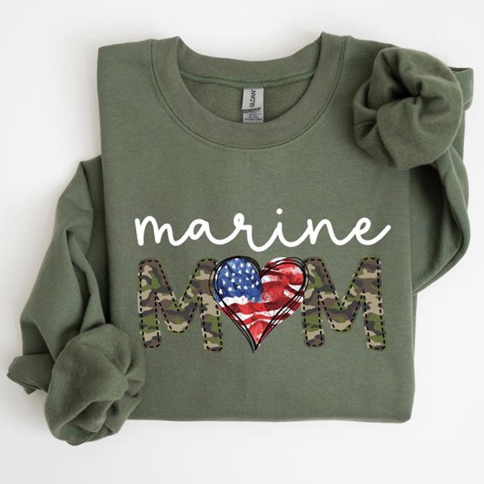 Marine Mom Military Armed Forces Mother's Day Tribute To Service And Family Sweatshirt