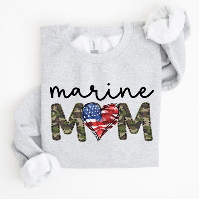 Marine Mom Military Armed Forces Mother's Day Tribute To Service And Family Sweatshirt
