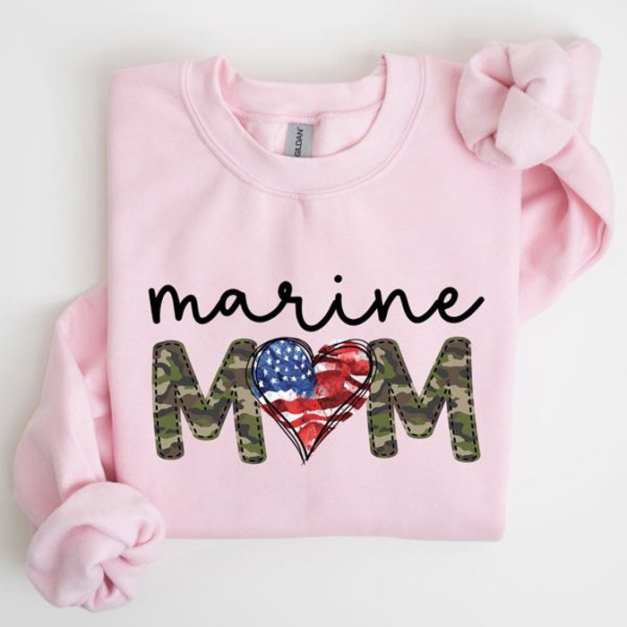 Marine Mom Military Armed Forces Mother's Day Tribute To Service And Family Sweatshirt