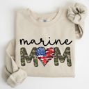 XXXL Sand Marine Mom Military Armed Forces Mother's Day Tribute To Service And Family Sweatshirt
