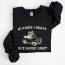 Small Black Outside I Skrrt Inside I Hurt Self Love Mental Health Awareness Everyday Strength Sweatshirt