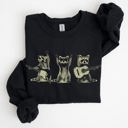  Raccoon Band Playing Guitar Funny Animals Cartoon Graphic Art Illustration Sweatshirt