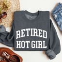 Small Dark Gray Heather Retired Hot Girl Sweatshirt