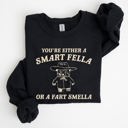 XXL Black Smart Fella Fart Smeller Funny Bear Cartoon Character Whimsical Playful Bold Sweatshirt